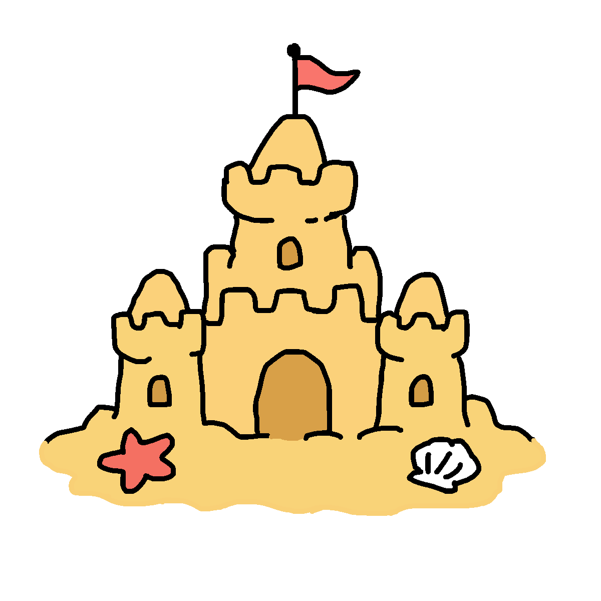 Sandcastle drawing by kyle