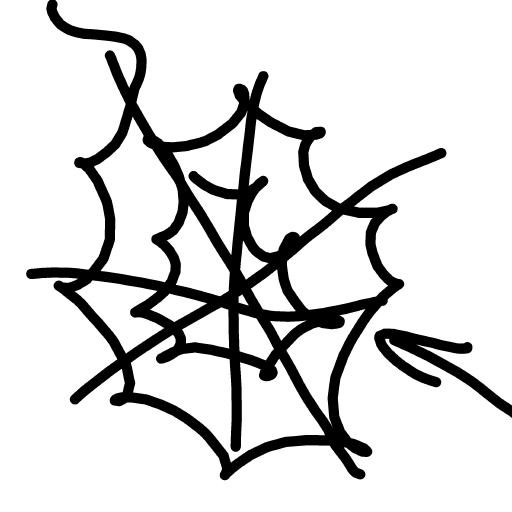 Spider Web drawing by Suzi