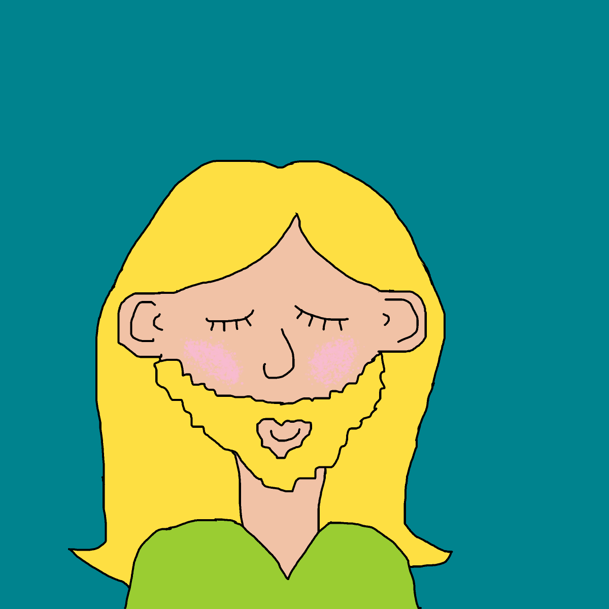 Bearded Lady drawing by krissywissy