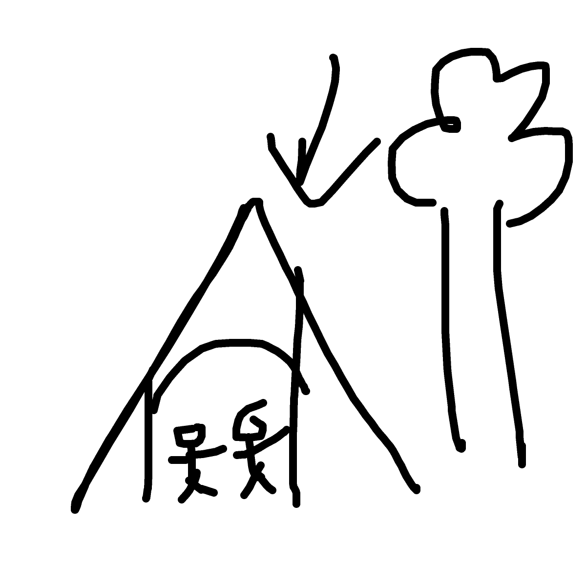 Tent drawing by adreana