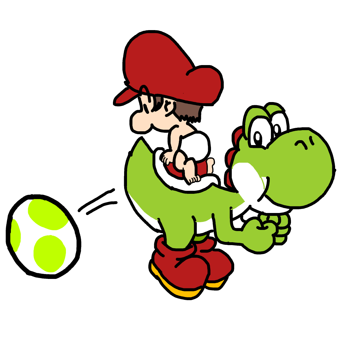Yoshi Egg drawing by spleenonlean