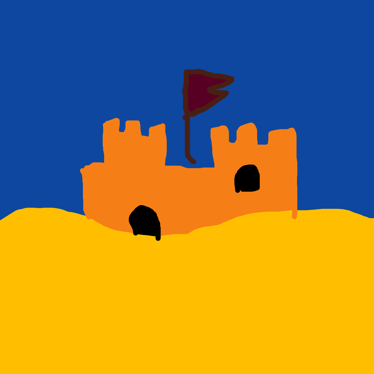 Sand Castle drawing by base-just-king