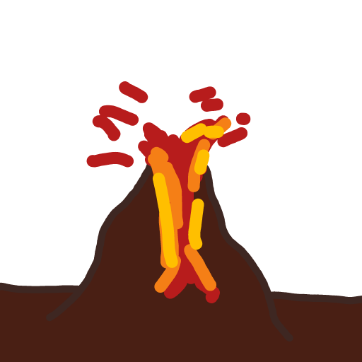 Volcano drawing by MoDarsot