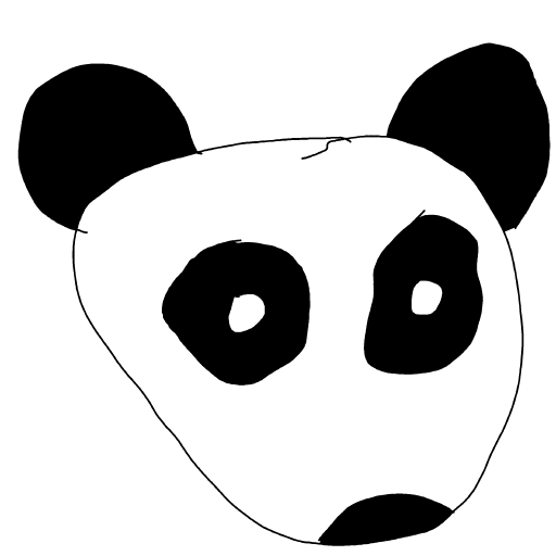 Panda drawing by Shandi