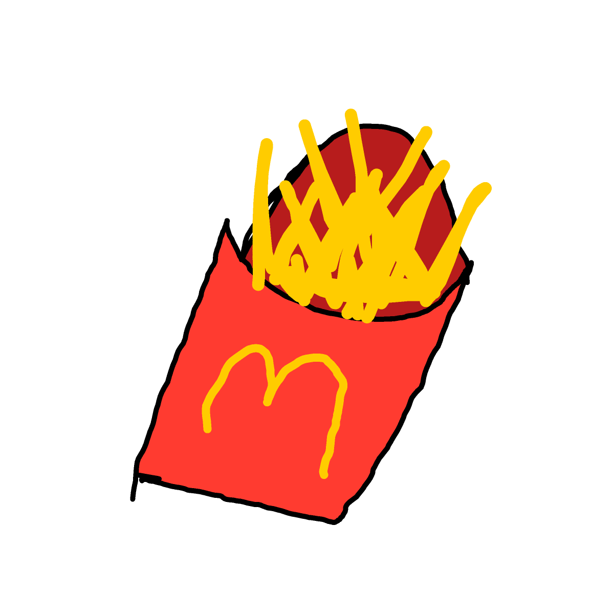 Fries drawing by Nuss