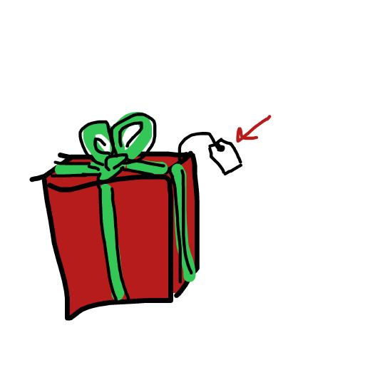 Gift Tag drawing by drewbenruben
