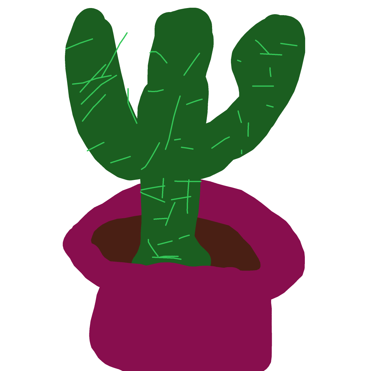 Cactus drawing by Bri3