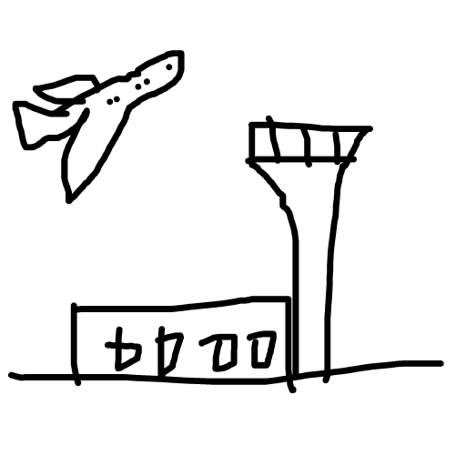 Airport drawing by tromb