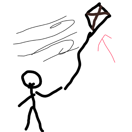 Kite drawing by Nuss