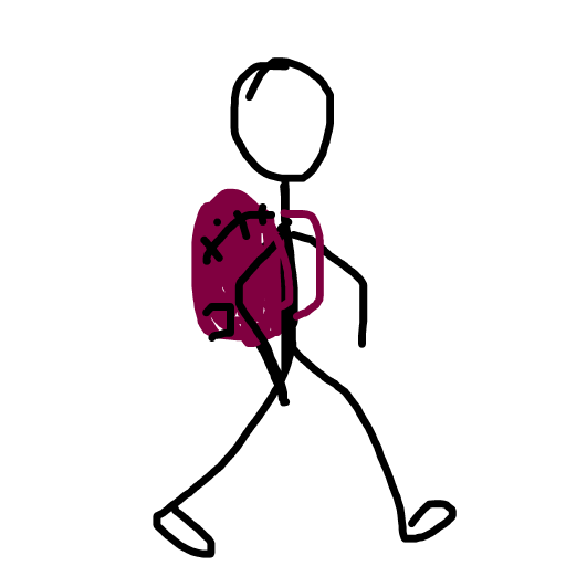 Backpack drawing by thatladywhocooks