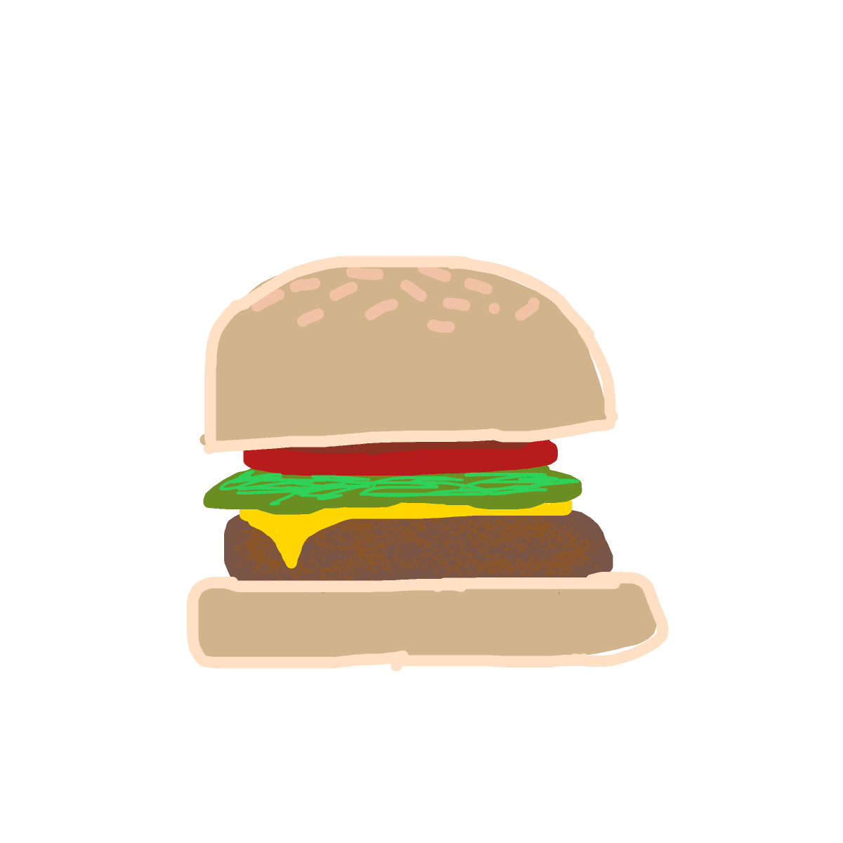 Burger drawing by spleenonlean