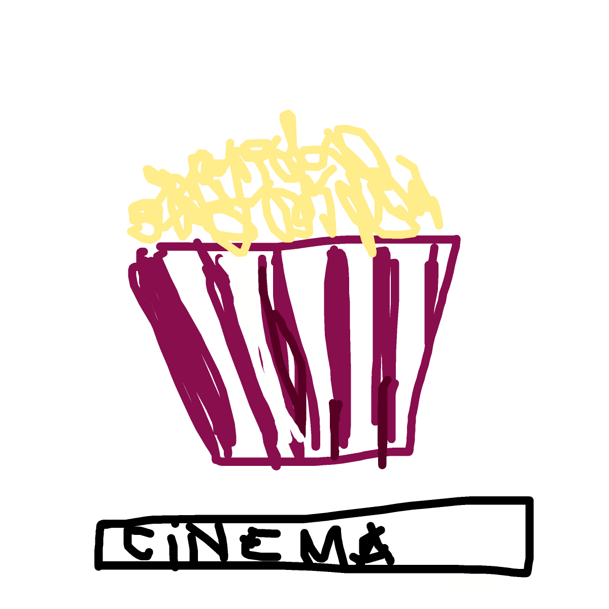 Popcorn drawing by delta-hyper-spire