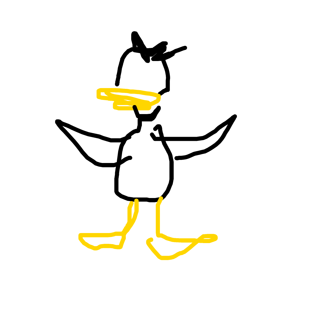 Daffy Duck drawing by honey crisp