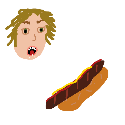 Hot Dog drawing by countnicula