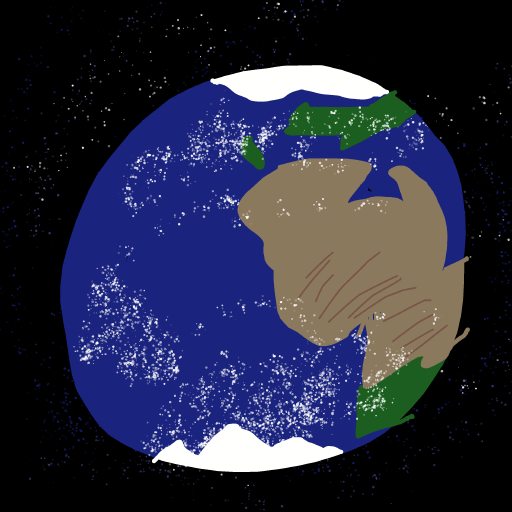 Earth drawing by Juliezzz
