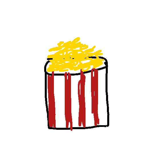 Popcorn drawing by pancakes palette
