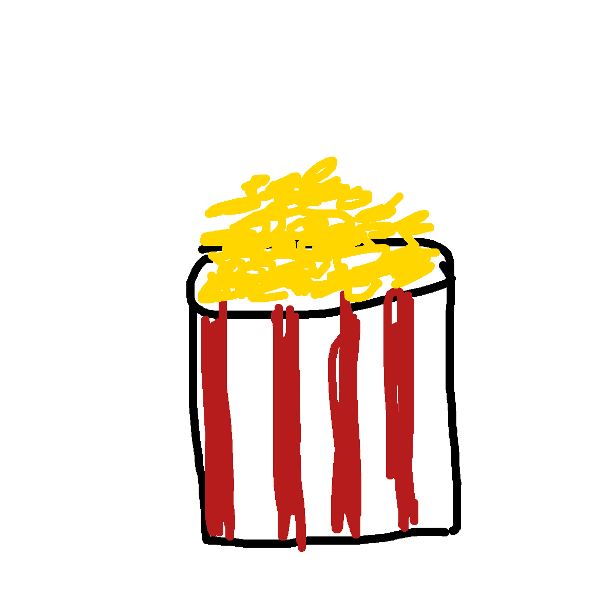 Popcorn drawing by pancakes palette