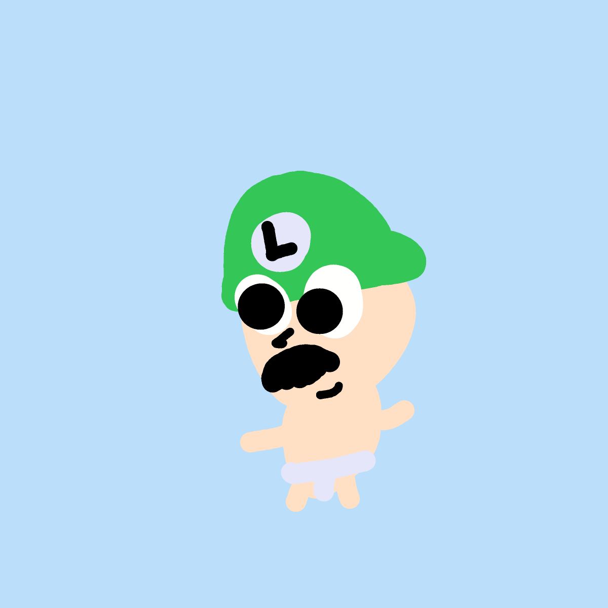 Baby Luigi drawing by sky-neon-bard