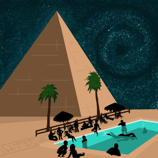 Pyramid drawing by firecracker