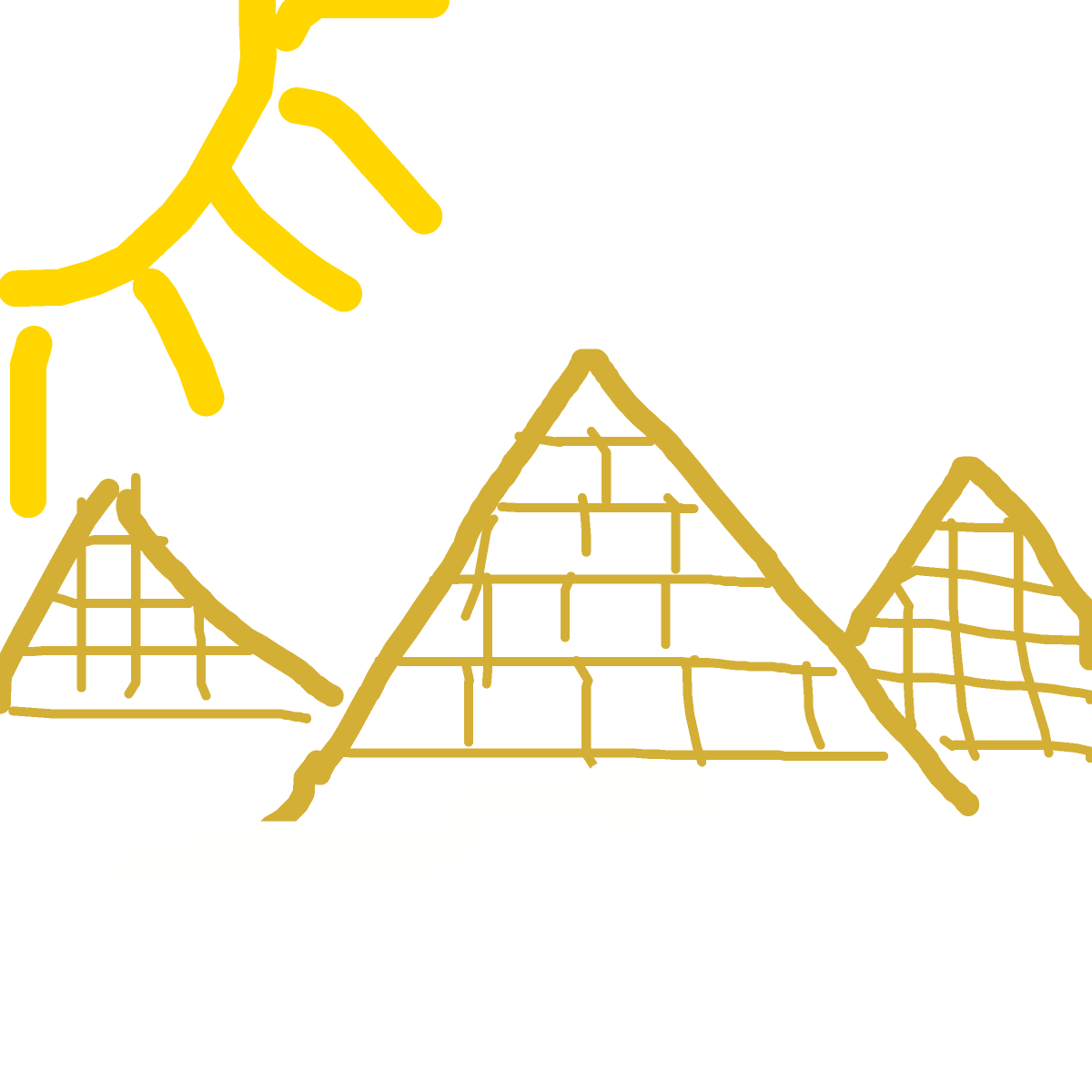 Pyramid drawing by brush-star-site