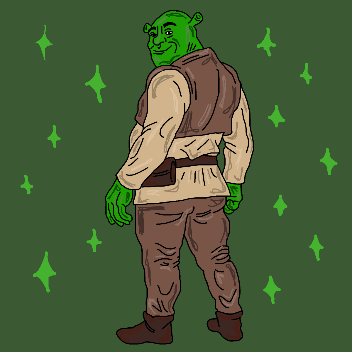 Shrek drawing by monthra