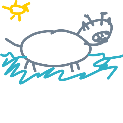 Hippo drawing by wraymachine