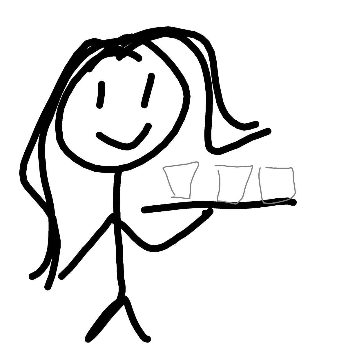 Waiter drawing by ebony-neat-blade