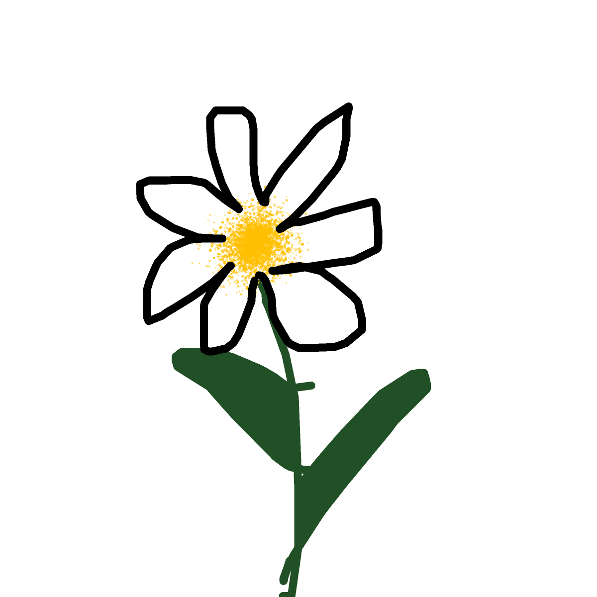 Flower drawing by loddie
