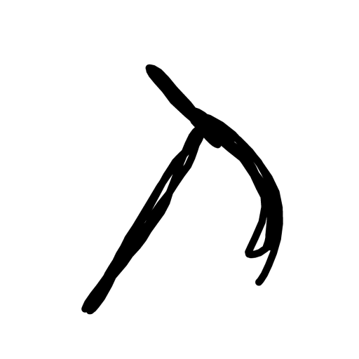 Pickaxe drawing by Bri3