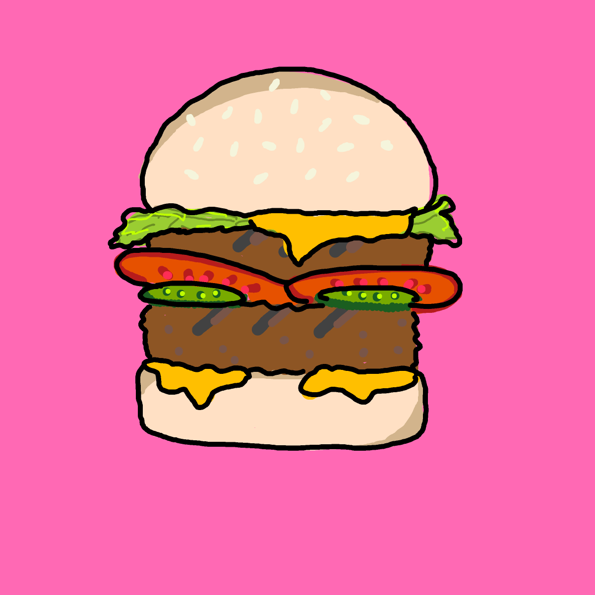 Burger drawing by gamma-coal-wheel