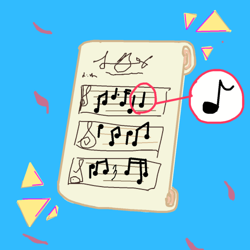 Music Note drawing by hen