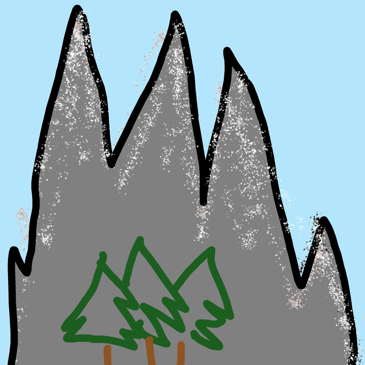 Mountain drawing by Timmie