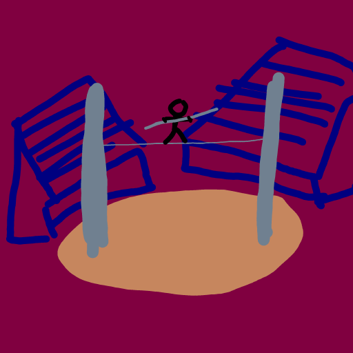 Tightrope drawing by MoDarsot