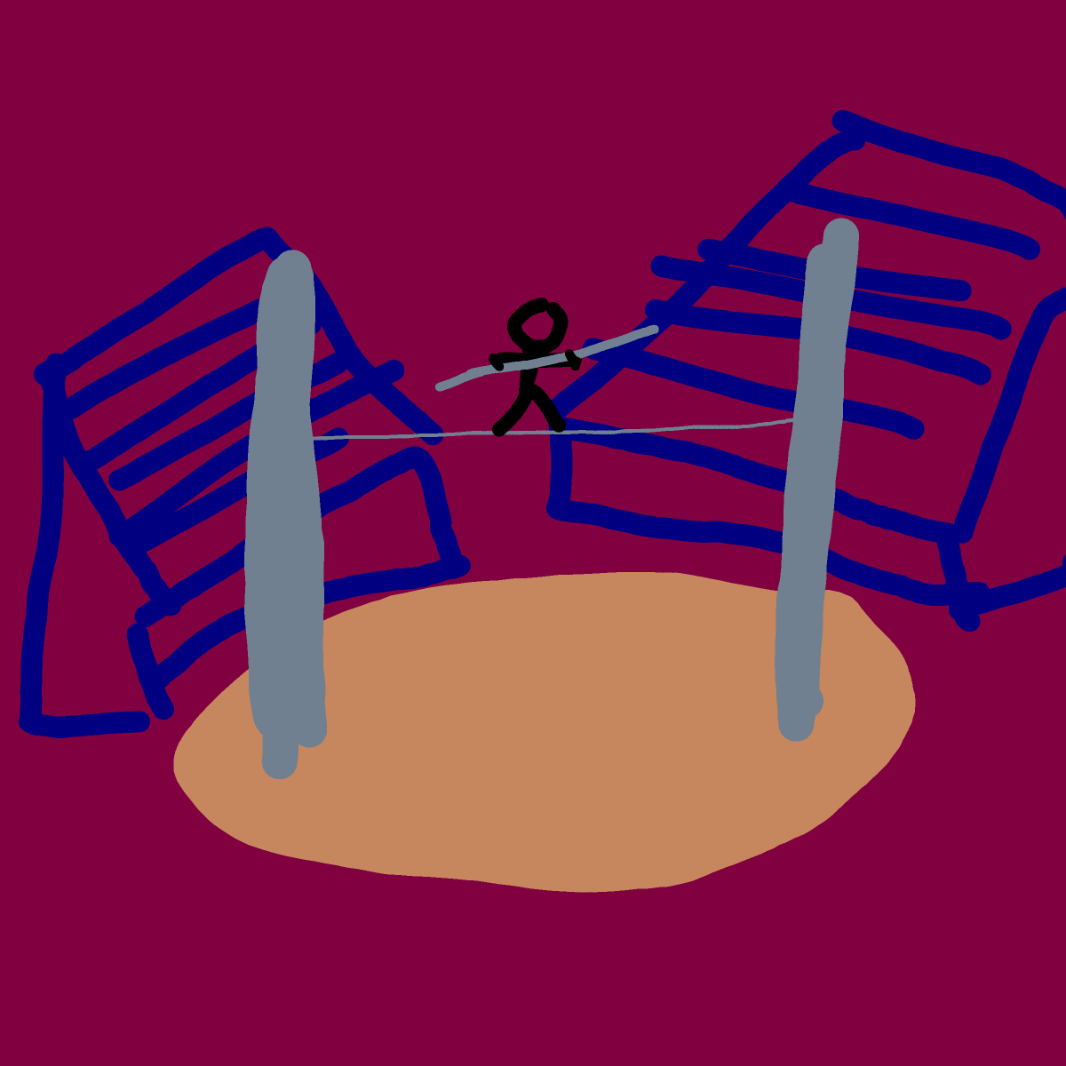 Tightrope drawing by MoDarsot
