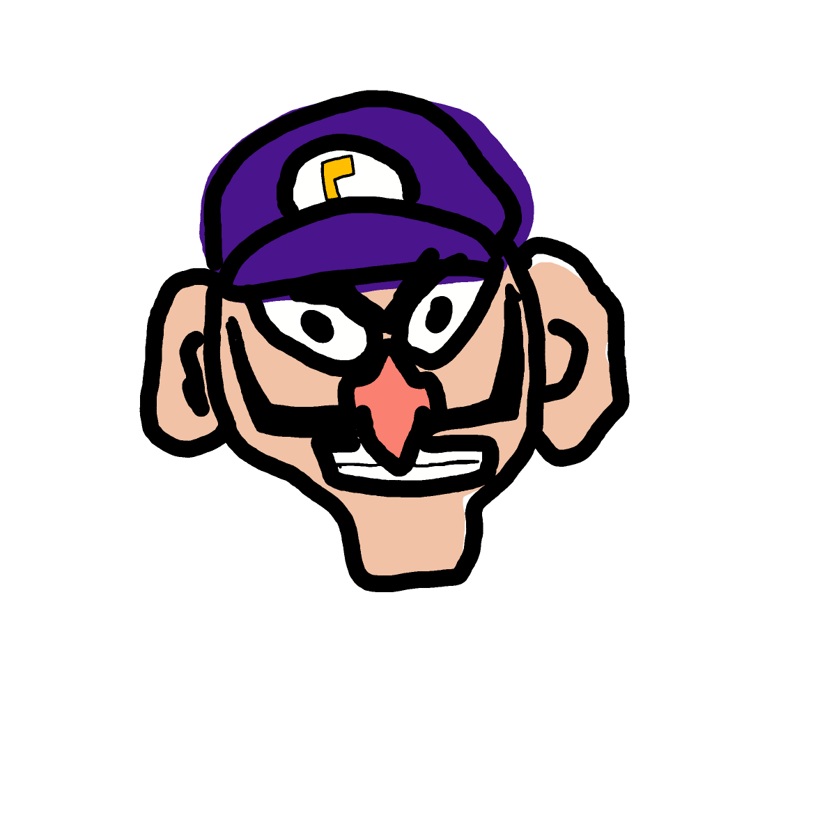 Waluigi drawing by iron-wise-doodler