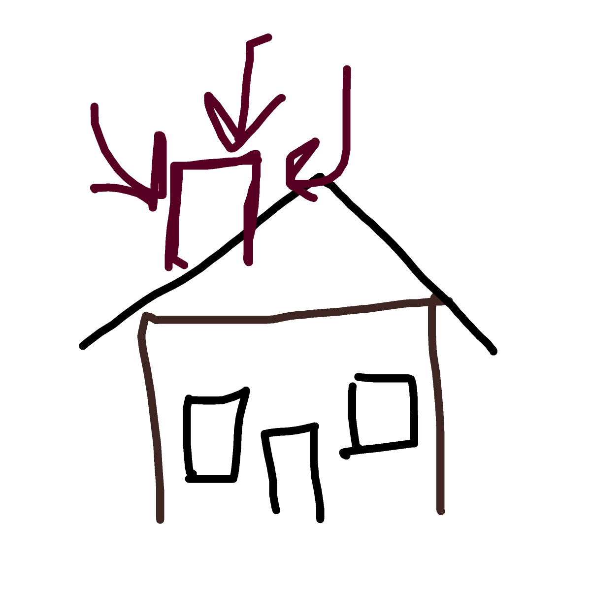 Chimney drawing by wave-zest-painter