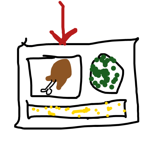 Lunch Tray drawing by val