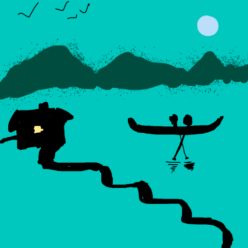 Gondola drawing by brass-alpha-grace
