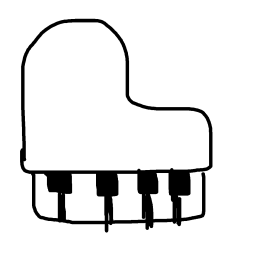 Piano drawing by mikestam195