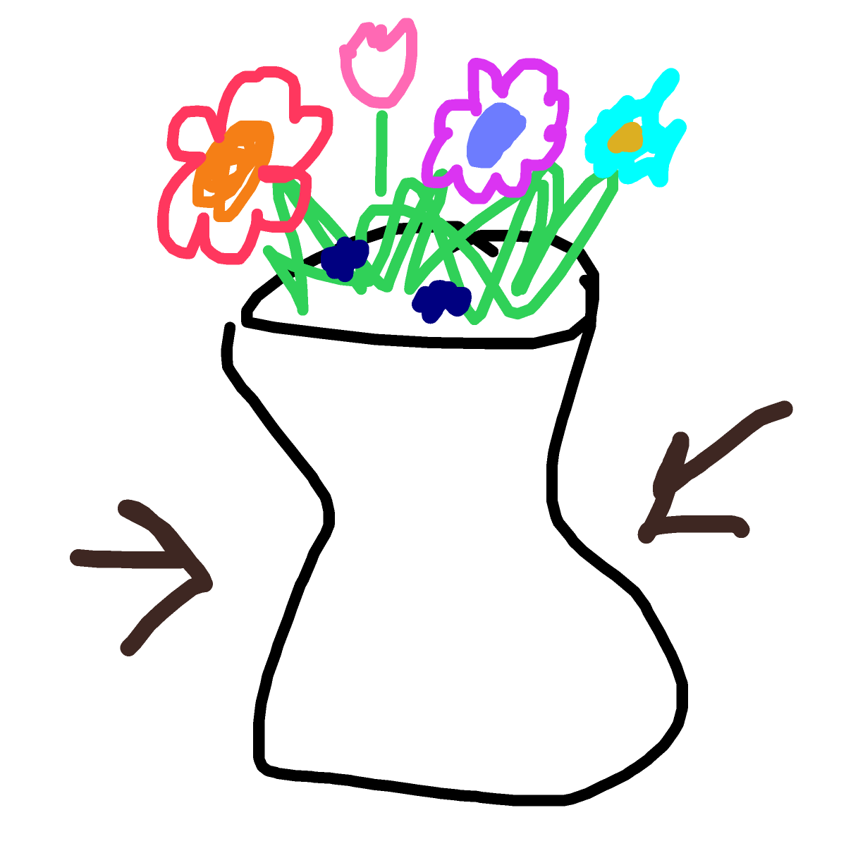 Vase drawing by tittychakras