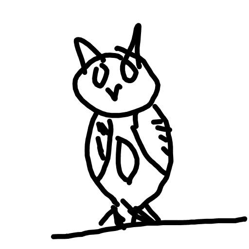 Owl drawing by Mr Doodles