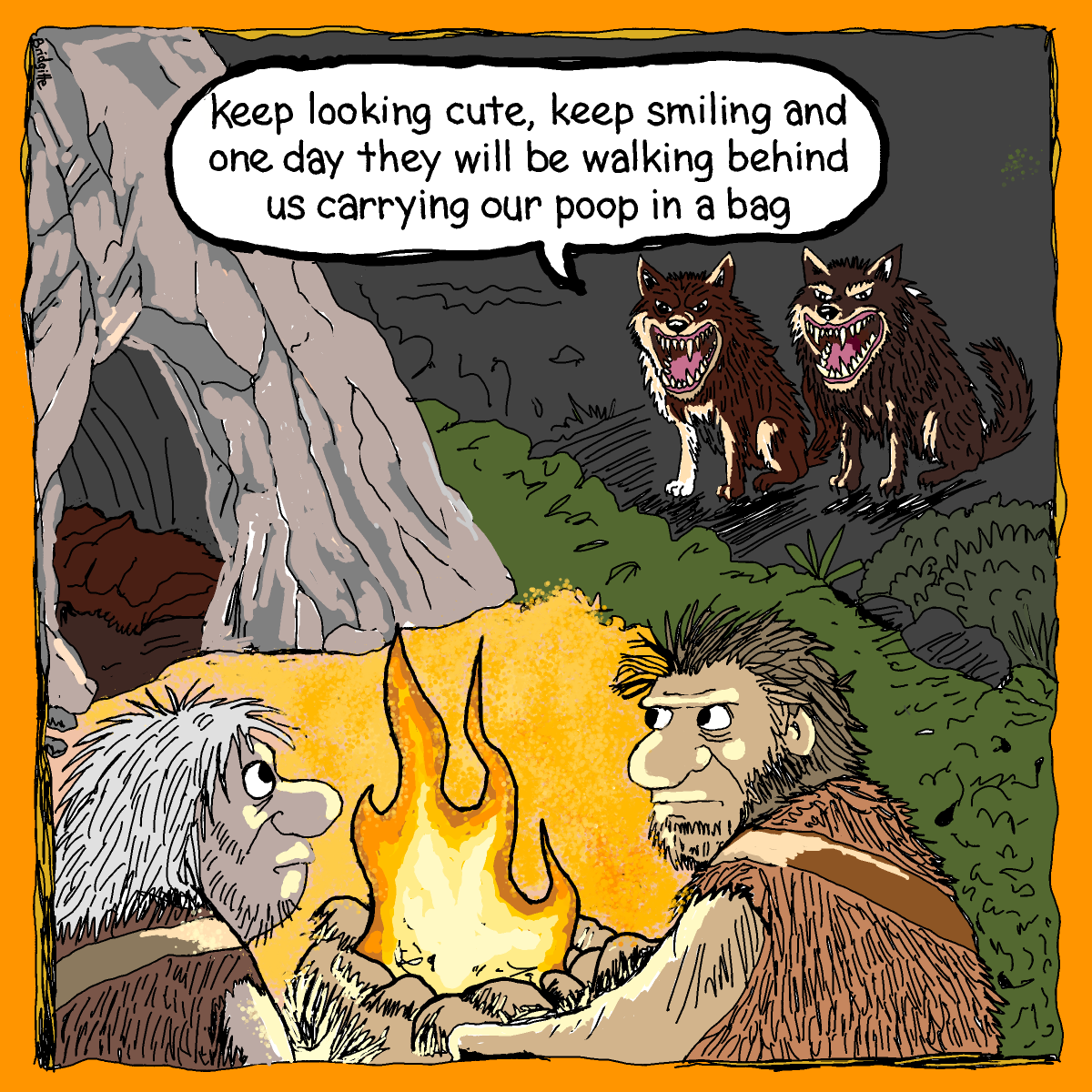 Caveman drawing by a mystery artist
