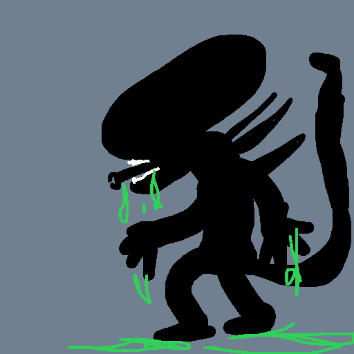 Alien drawing by jashezilla