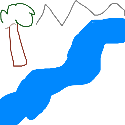 River drawing by rose
