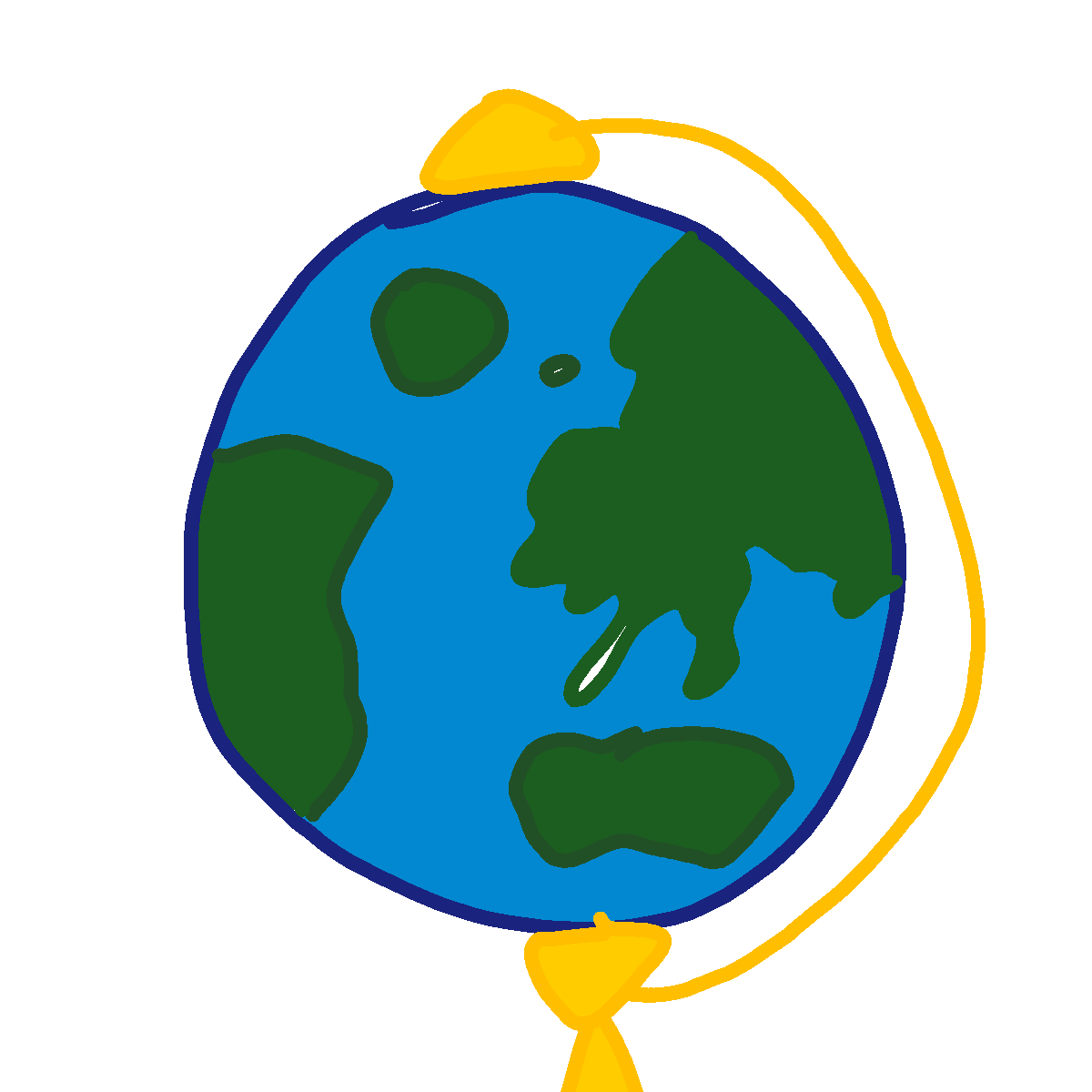 Globe drawing by conn0rr