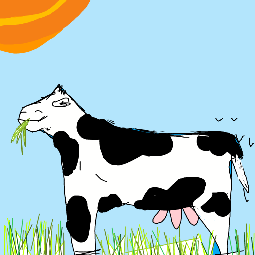 Cow drawing by Gabriella