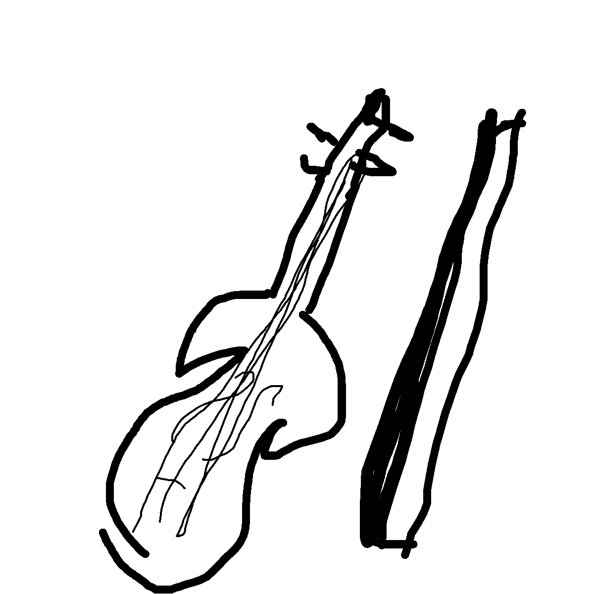Violin drawing by bold-rich-world