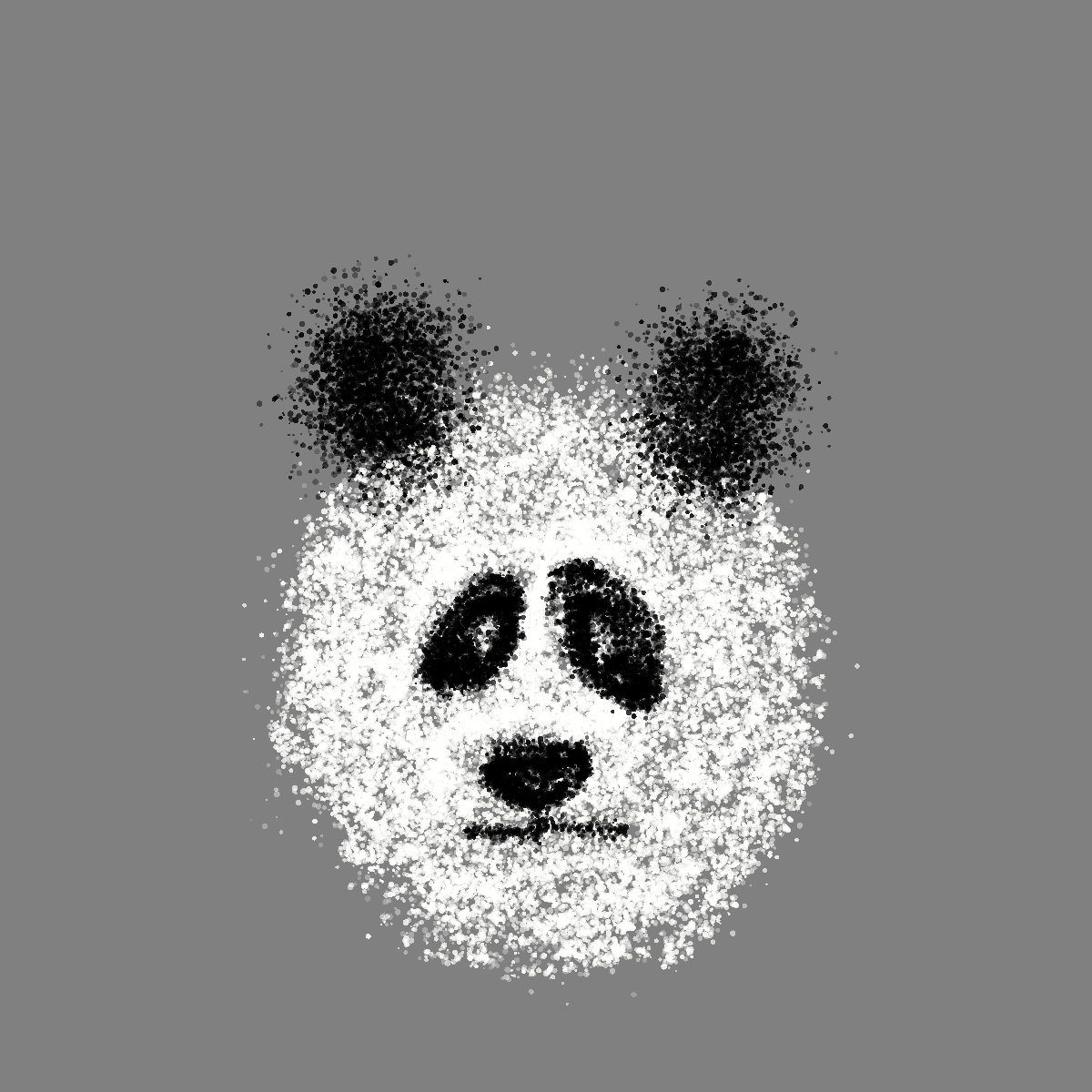 Panda drawing by free-graph-drive