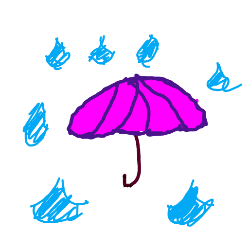 Umbrella drawing by wind-olive-void