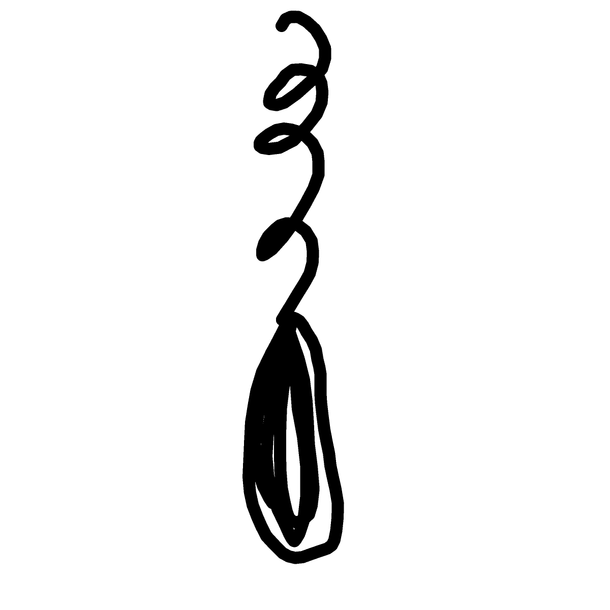 Corkscrew drawing by Bri3